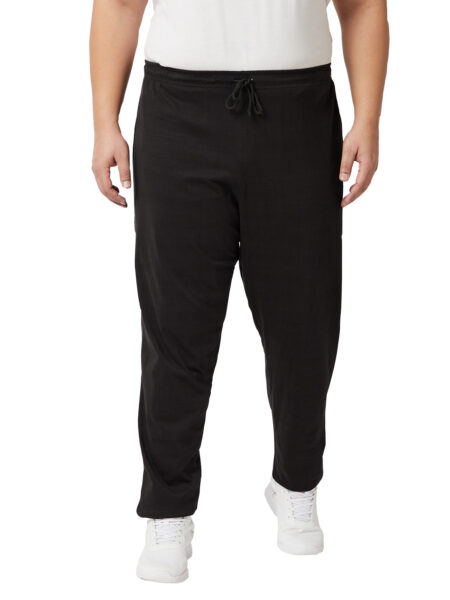 Men's Plus Size Cotton Trackpants - Black