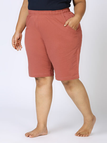 Women's Plus Size Cotton Knee Length Shorts