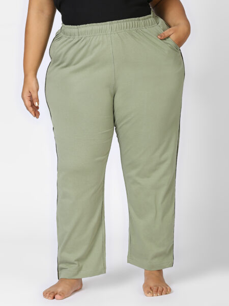 Women's Plus Size Trackpants - Light Olive