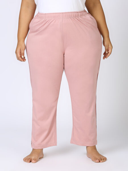Women's Plus Size Trackpants - Dusky Pink