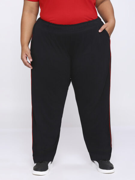 Women's Plus Size Trackpants - Black