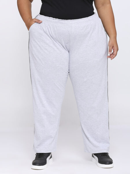 Women's Plus Size Trackpants - Grey Melange