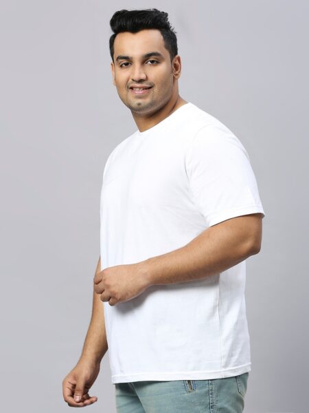Men's Plus Size Cotton T-Shirt - White