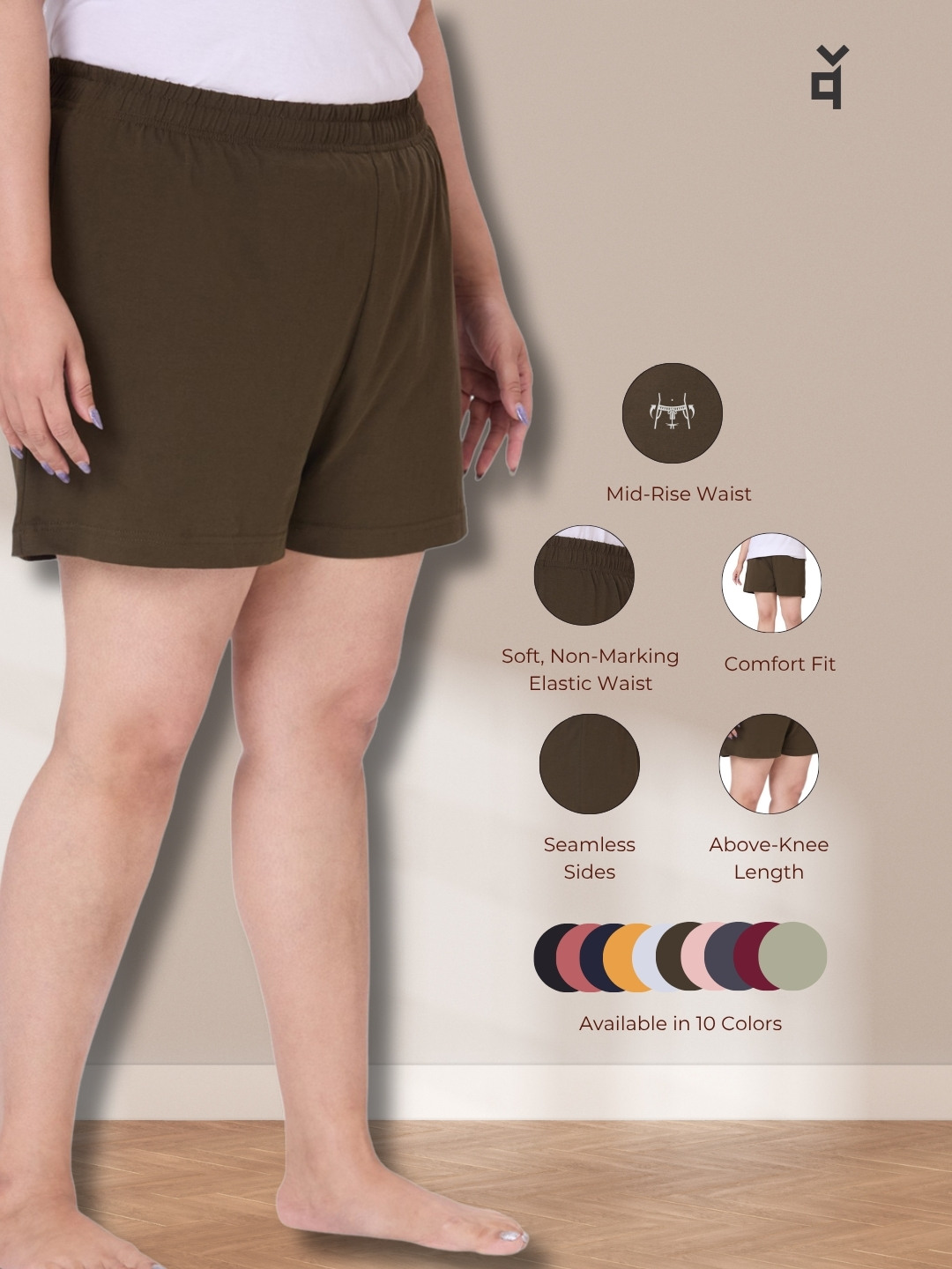 Women's Plus Size Cotton Lounge Shorts - Image 2