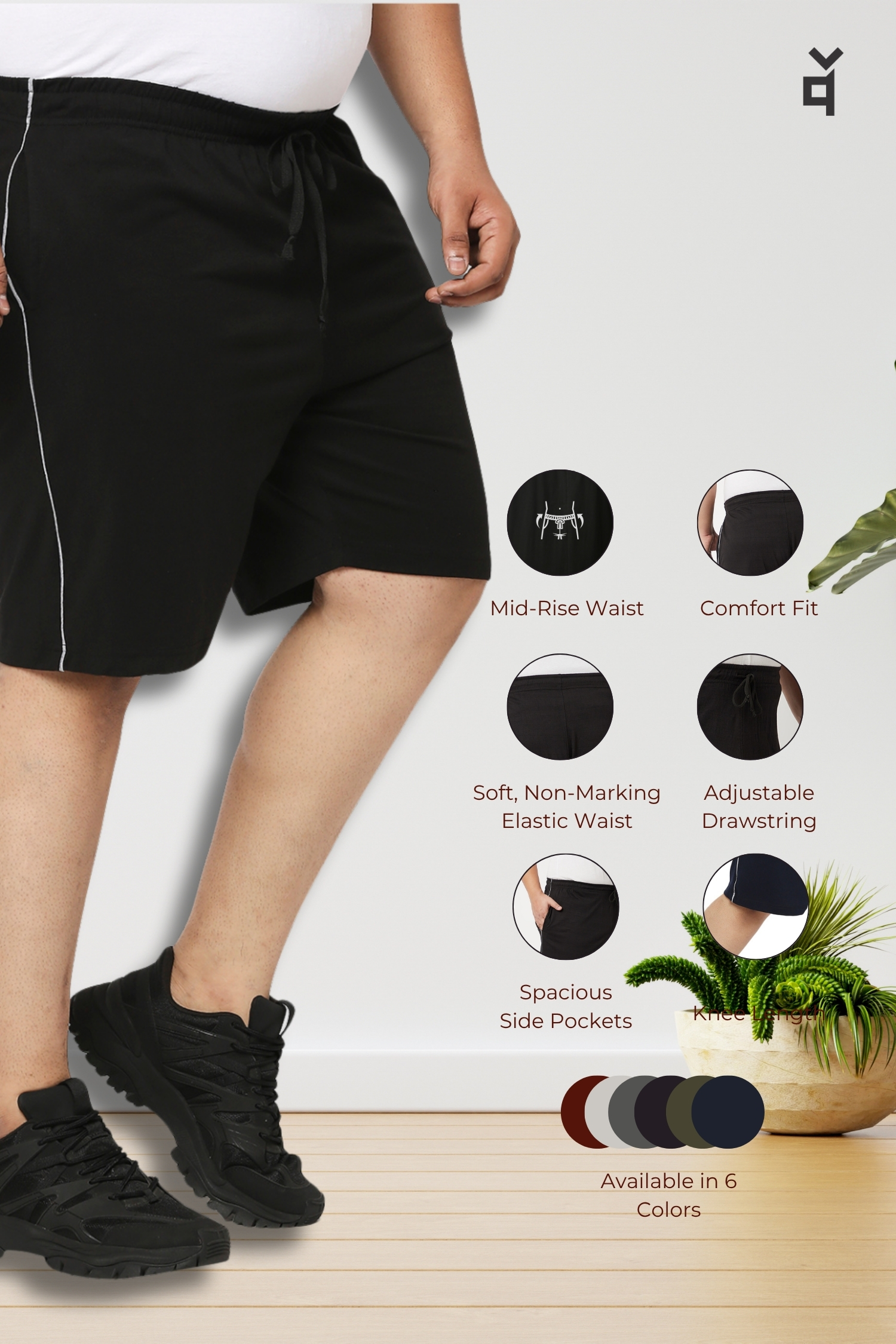 Men's Plus Size Cotton Shorts - Image 2