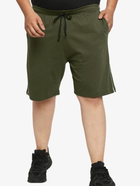 Men's Plus Size Cotton Shorts - Olive