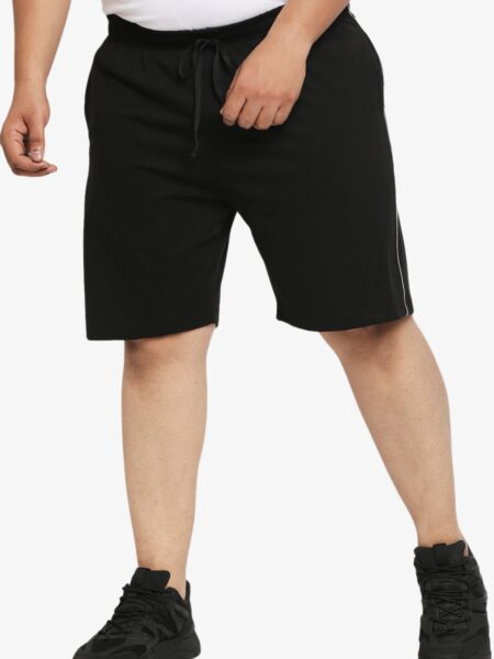 Men's Plus Size Cotton Shorts - Black
