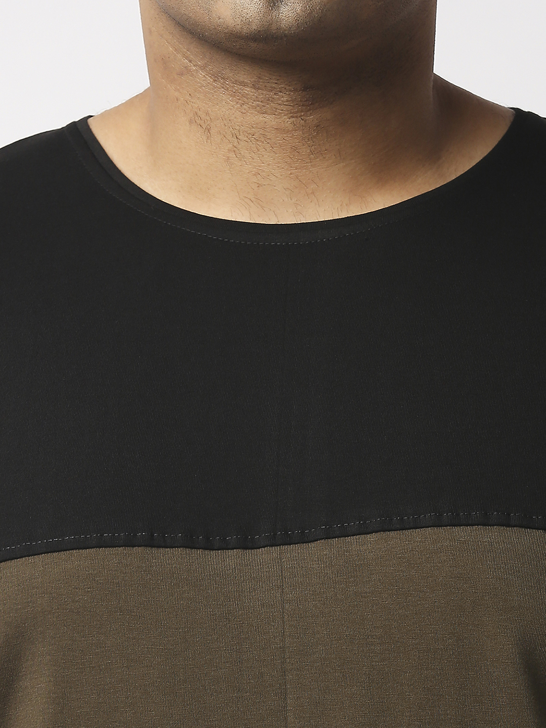 Men's Plus Size Cotton Single Stripe T-Shirt - Image 4