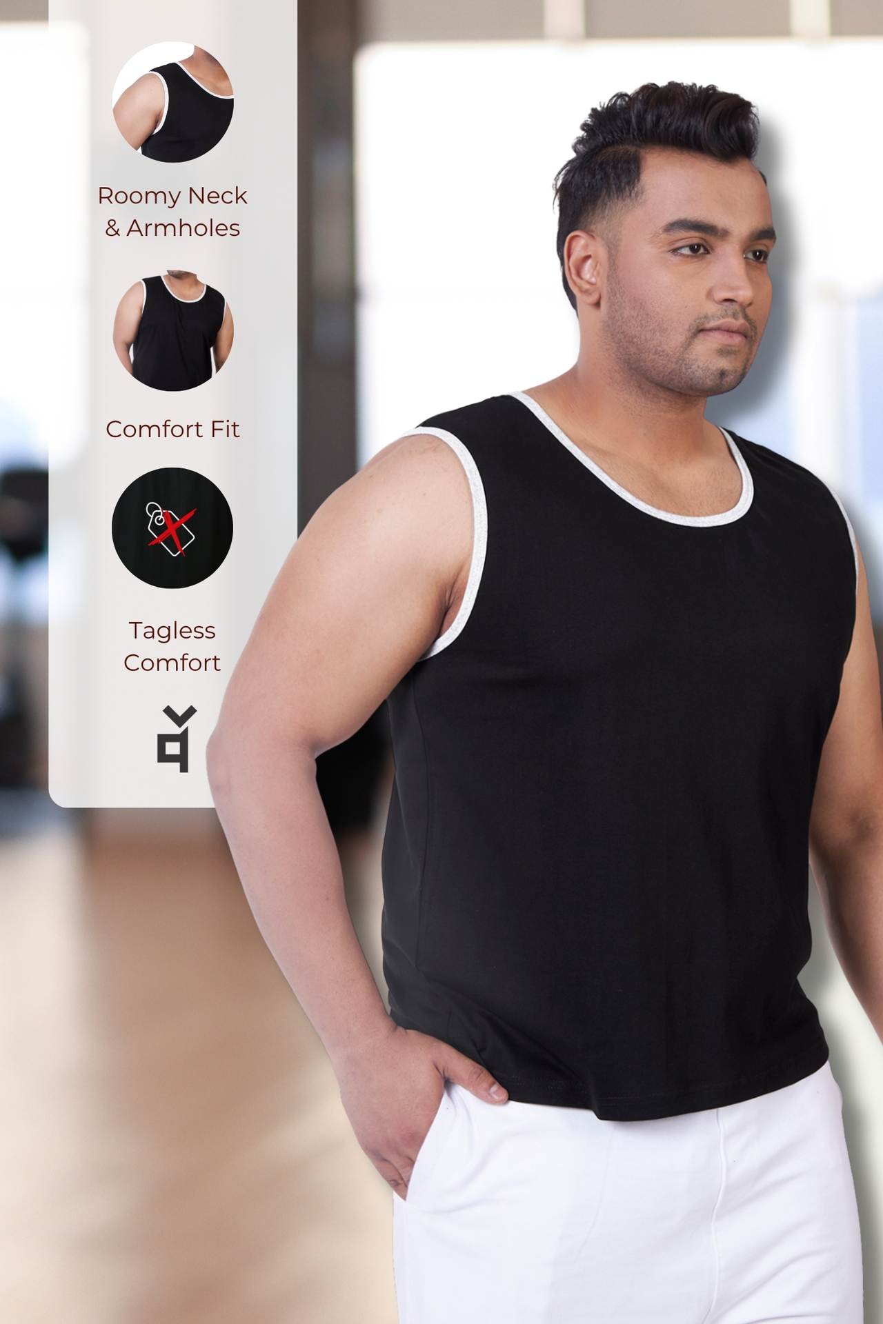 Men's Plus Size Cotton Tanktop - Image 6
