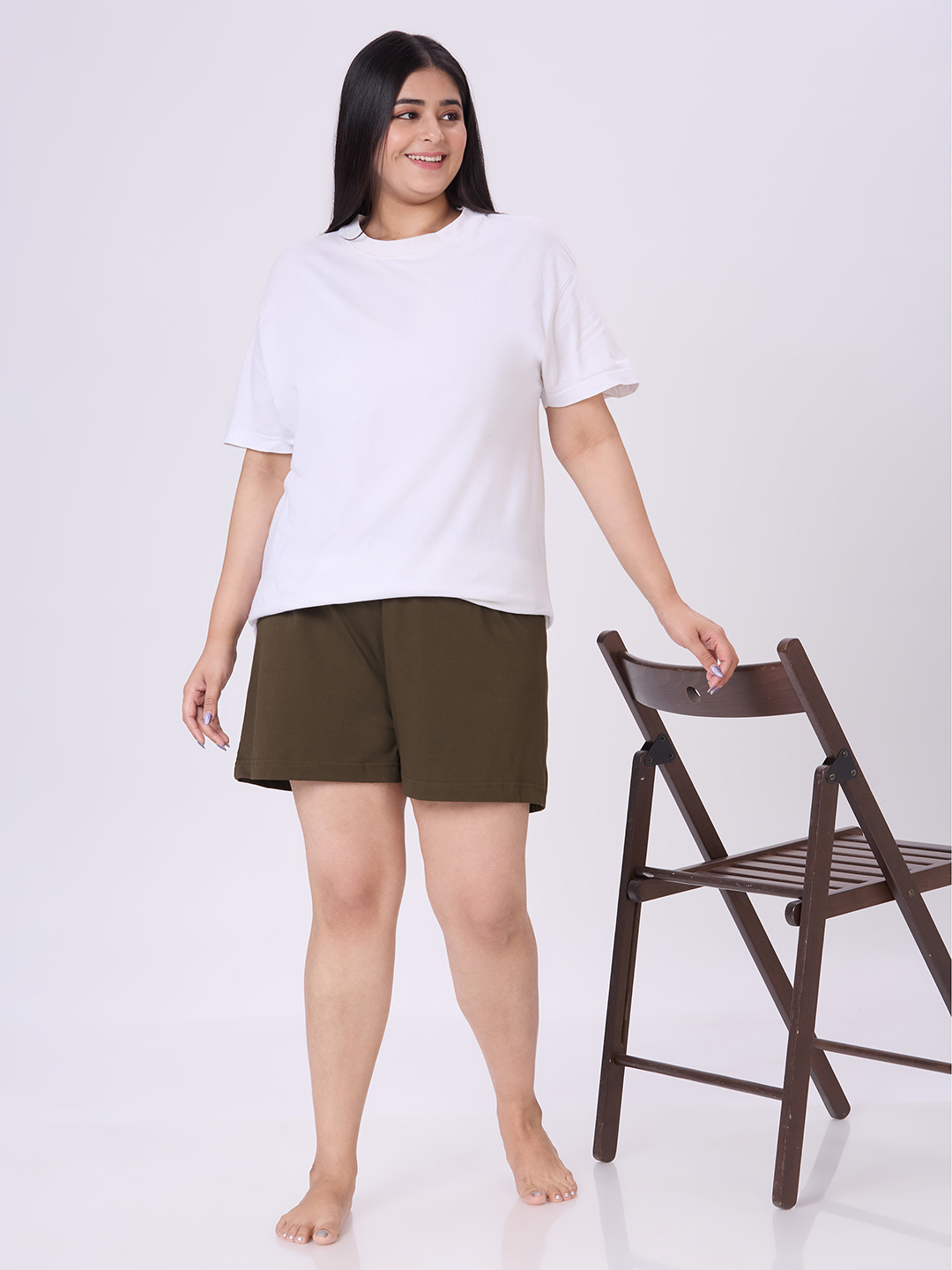 Women's Plus Size Cotton Lounge Shorts - Image 6
