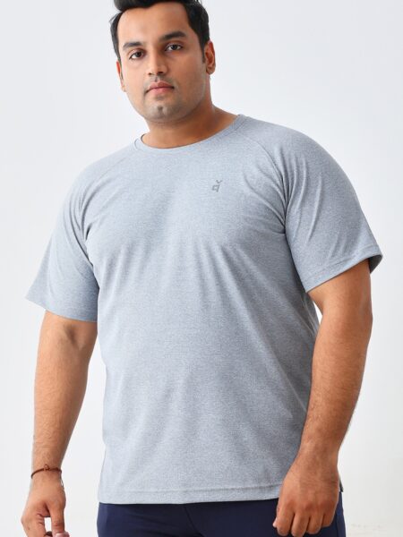 Men's Plus Size Dri Fit T-Shirt - Grey Melange