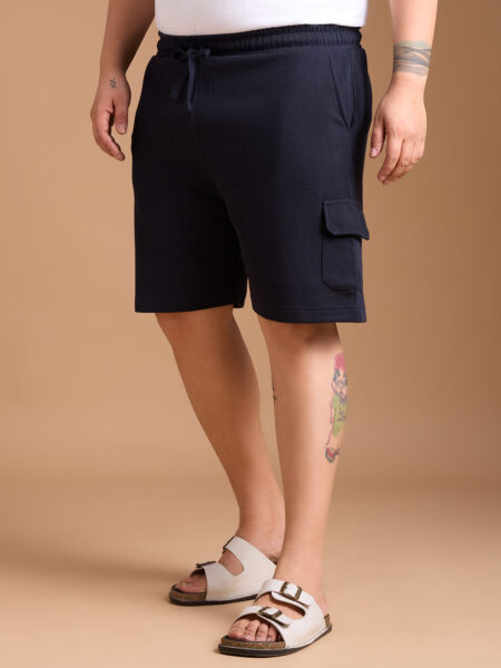Men's Plus Size Cargo Shorts - Navy