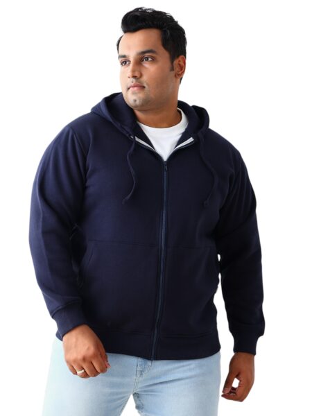 Men's Plus Size Hooded Sweatshirt - Navy