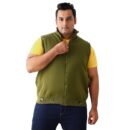 Men's Plus Size Sleeveless High Neck Sweatshirt